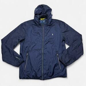 Polo Golf Ralph Lauren Navy Hooded Packable Windbreaker M